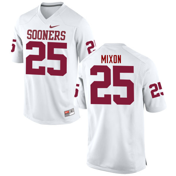 Men Oklahoma Sooners #25 Joe Mixon College Football Jerseys Game-White